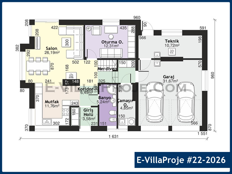 Ev Villa Proje #22 - 2026 Çelik Ev Projesi - Görsel 2