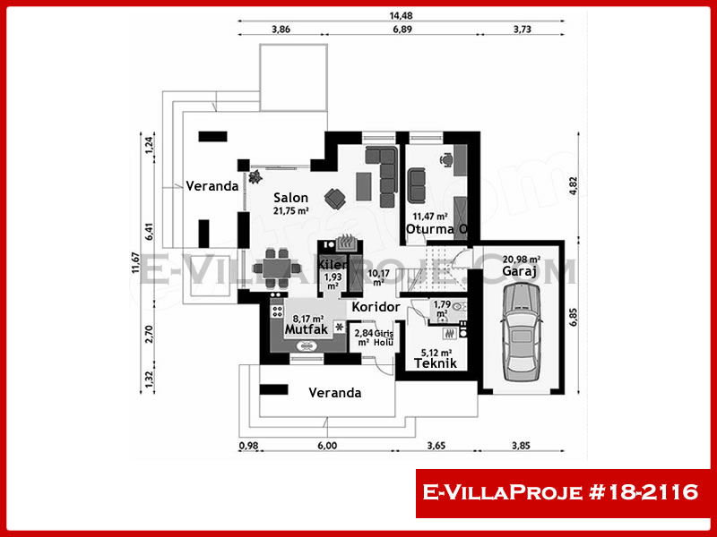 Ev Villa Proje #18 - 2116 Çelik Ev Projesi - Görsel 2