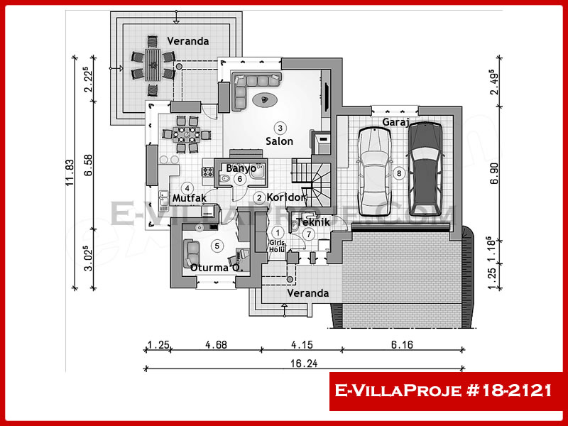 Ev Villa Proje #18 - 2121 Çelik Ev Projesi - Görsel 2