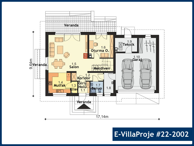 Ev Villa Proje #22 - 2002 Çelik Ev Projesi - Görsel 2