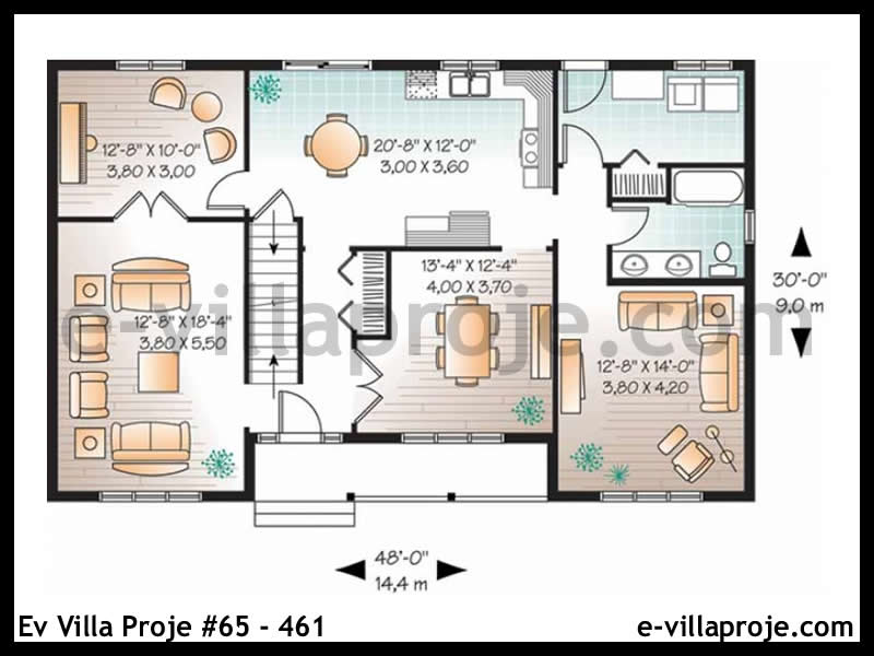 Ev Villa Proje #65 - 461 Çelik Ev Projesi - Görsel 2