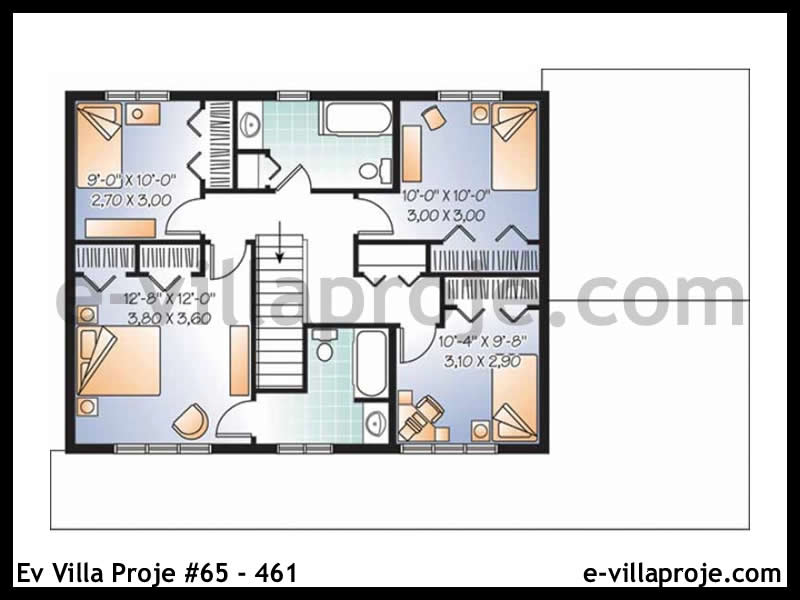 Ev Villa Proje #65 - 461 Çelik Ev Projesi - Görsel 3