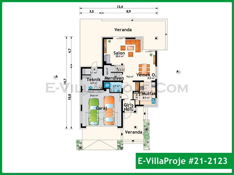Ev Villa Proje #21 - 2123 Çelik Ev Projesi - Görsel 2