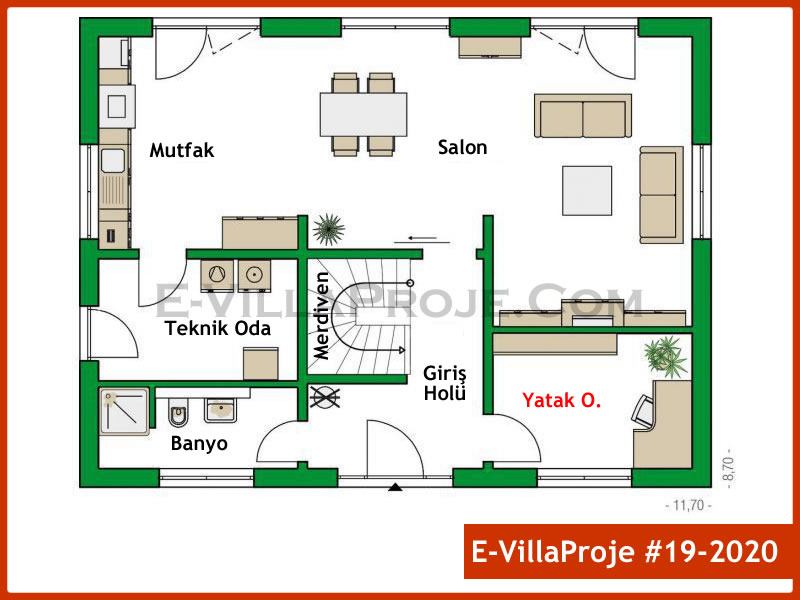 Ev Villa Proje #19 - 2020 Çelik Ev Projesi - Görsel 2
