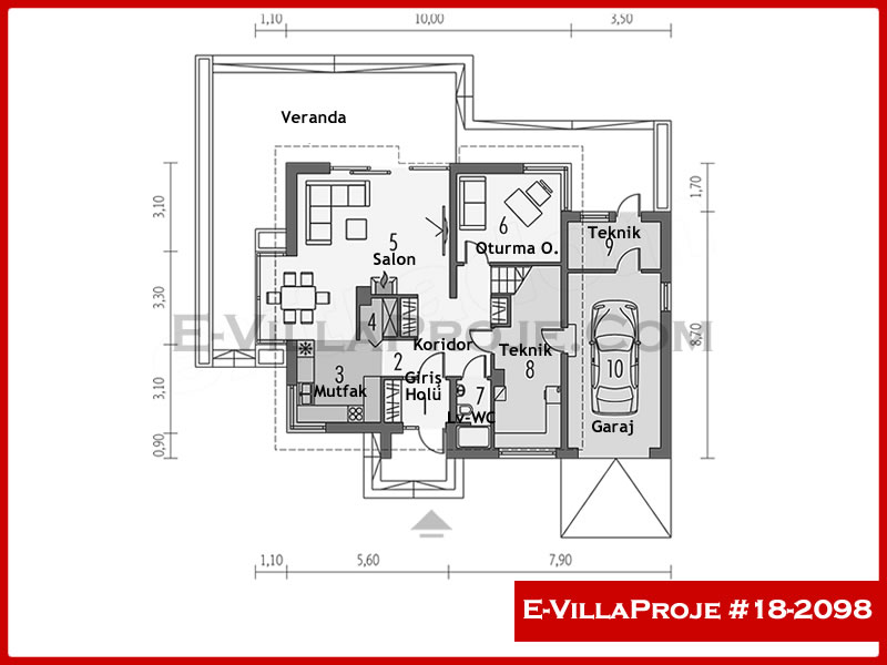 Ev Villa Proje #18 - 2098 Çelik Ev Projesi - Görsel 2