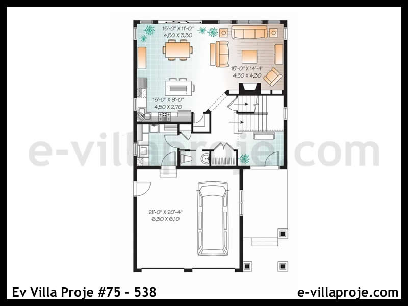 Ev Villa Proje #75 - 538 Çelik Ev Projesi - Görsel 2