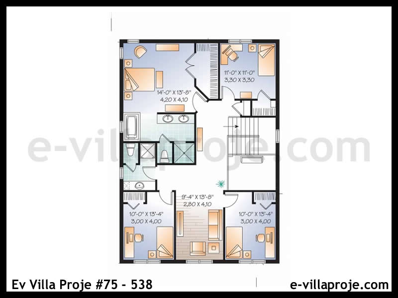 Ev Villa Proje #75 - 538 Çelik Ev Projesi - Görsel 3