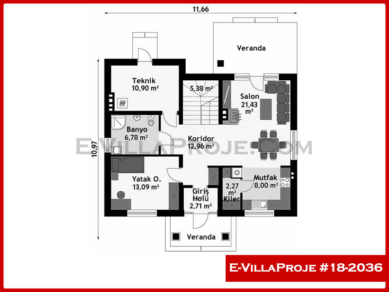 Ev Villa Proje #18 - 2036 Çelik Ev Projesi - Görsel 2