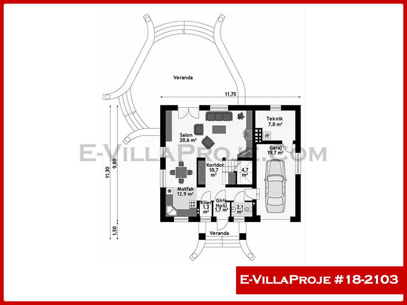 Ev Villa Proje #18 - 2103 Çelik Ev Projesi - Görsel 2
