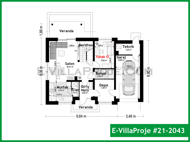 Ev Villa Proje #21 - 2043 Çelik Ev Projesi - Görsel 2