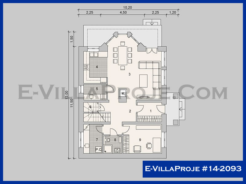 Ev Villa Proje #14 - 2093 Çelik Ev Projesi - Görsel 2