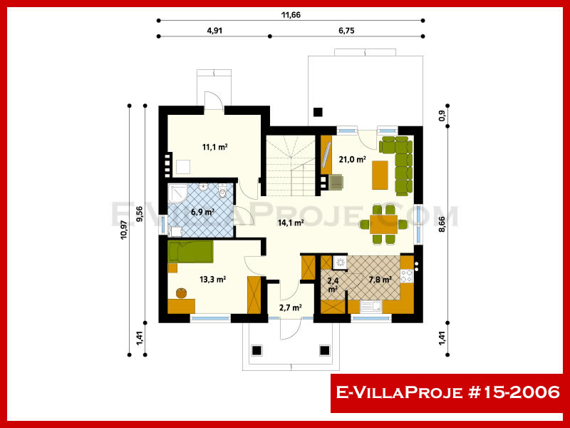 Ev Villa Proje #15 - 2006 Çelik Ev Projesi - Görsel 2