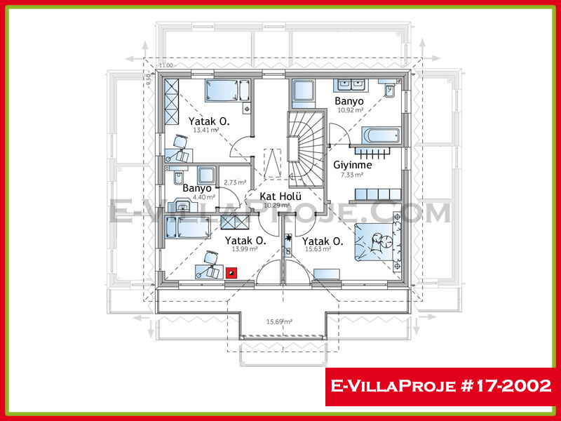 Ev Villa Proje #17 - 2002 Çelik Ev Projesi - Görsel 3