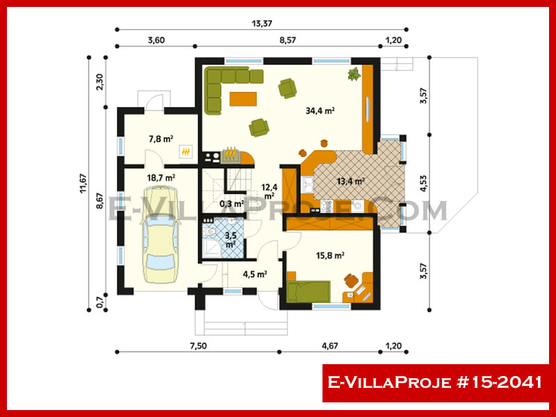 Ev Villa Proje #15 - 2041 Çelik Ev Projesi - Görsel 2