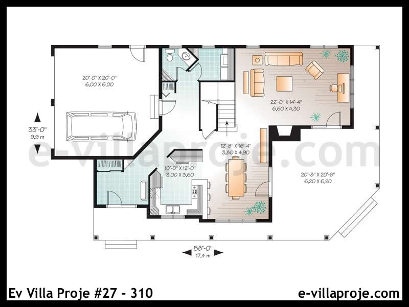 Ev Villa Proje #27 - 310 Çelik Ev Projesi - Görsel 2
