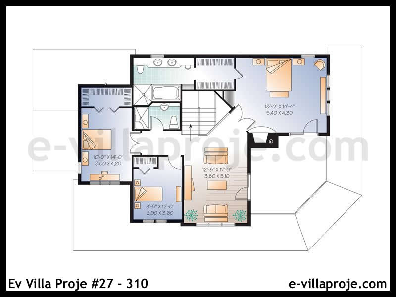 Ev Villa Proje #27 - 310 Çelik Ev Projesi - Görsel 3