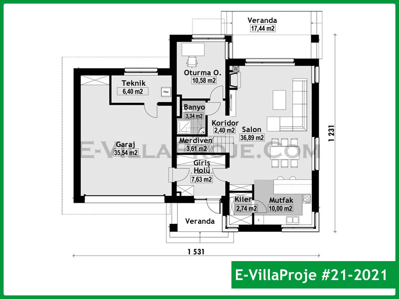 Ev Villa Proje #21 - 2021 Çelik Ev Projesi - Görsel 2
