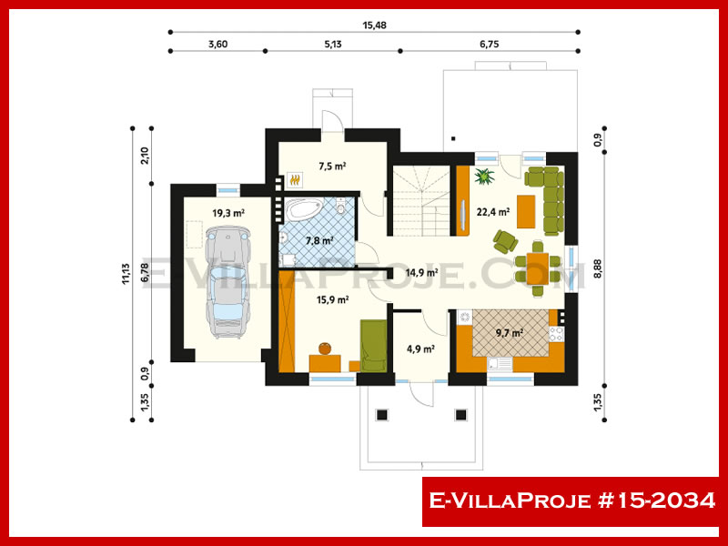 Ev Villa Proje #15 - 2034 Çelik Ev Projesi - Görsel 2