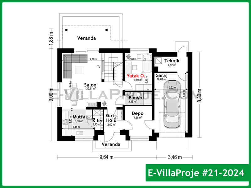 Ev Villa Proje #21 - 2024 Çelik Ev Projesi - Görsel 2