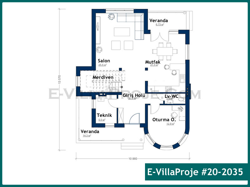 Ev Villa Proje #20 - 2035 Çelik Ev Projesi - Görsel 2