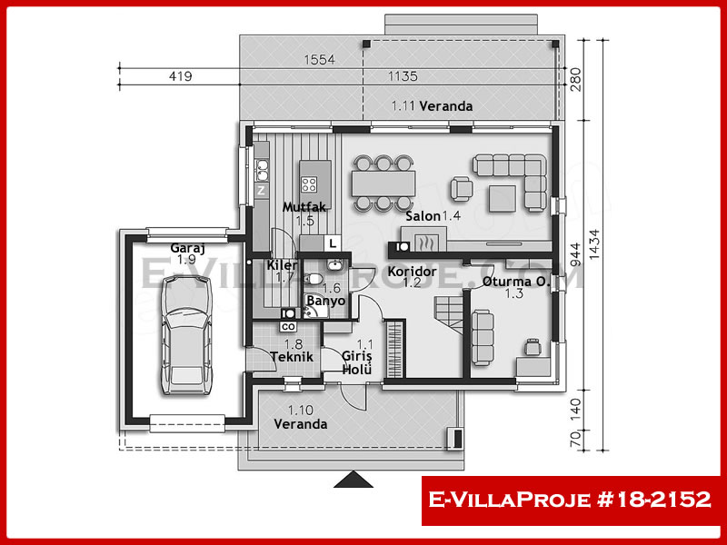 Ev Villa Proje #18 - 2152 Çelik Ev Projesi - Görsel 2