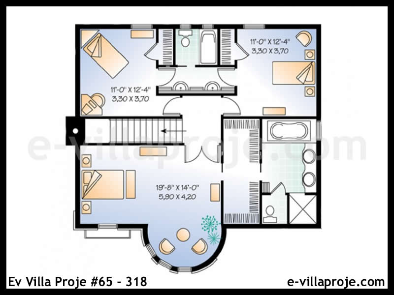 Ev Villa Proje #65 - 318 Çelik Ev Projesi - Görsel 3