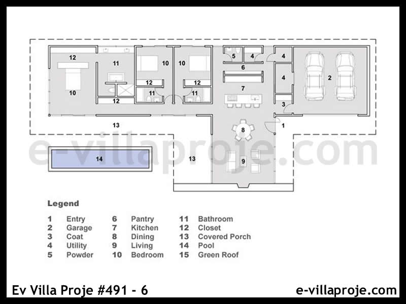 Ev Villa Proje #491 - 6 Çelik Ev Projesi - Görsel 2