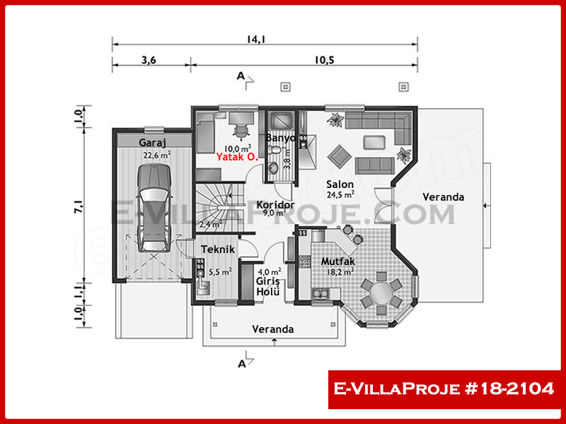 Ev Villa Proje #18 - 2104 Çelik Ev Projesi - Görsel 2