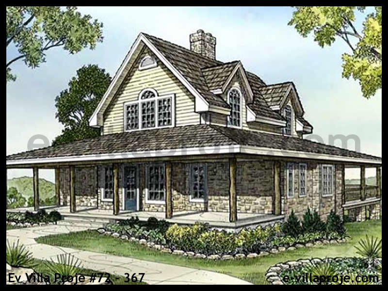 Ev Villa Proje #72 - 367 Çelik Villa Projesi 3D Mimari Tasarımı