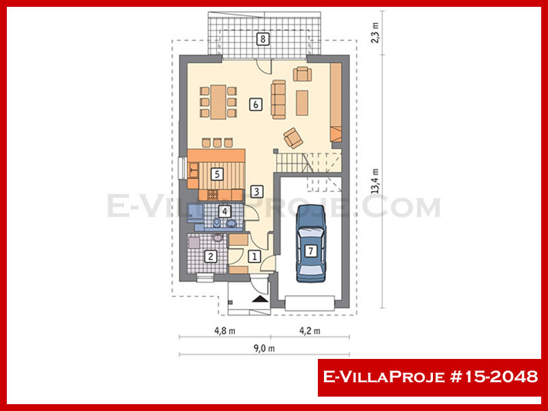 Ev Villa Proje #15 - 2048 Çelik Ev Projesi - Görsel 2