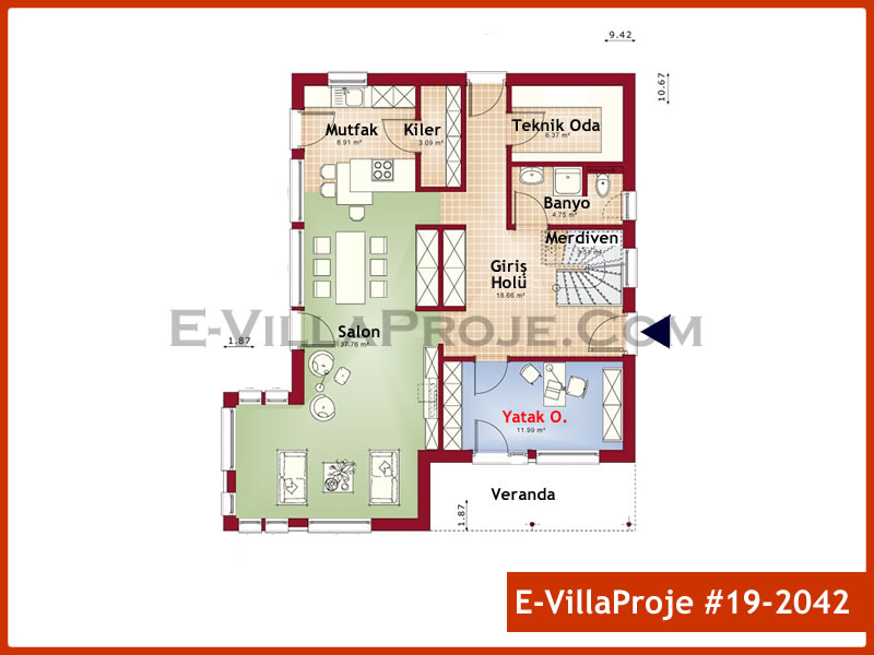 Ev Villa Proje #19 - 2042 Çelik Ev Projesi - Görsel 2
