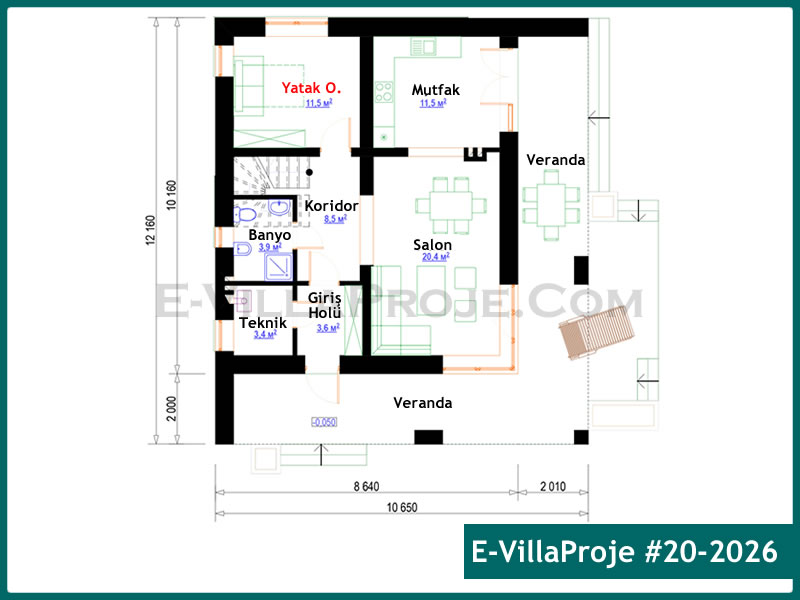 Ev Villa Proje #20 - 2026 Çelik Ev Projesi - Görsel 2