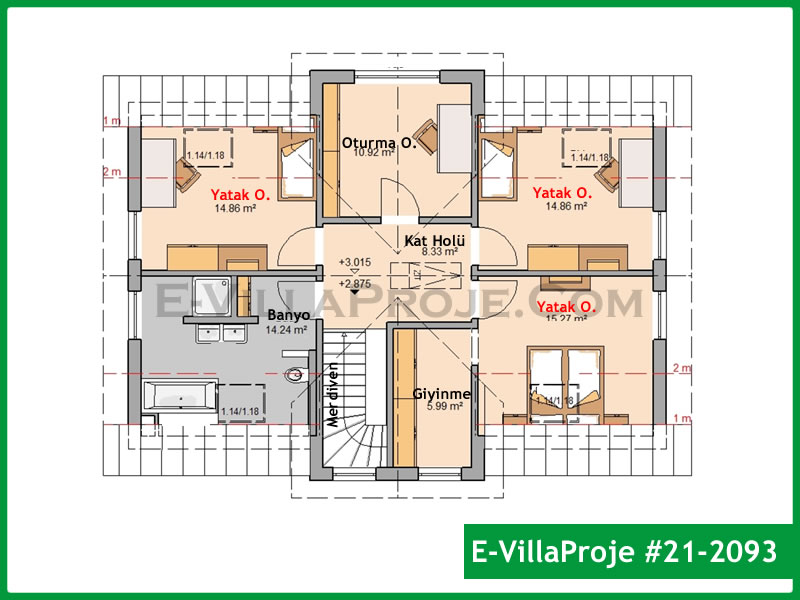Ev Villa Proje #21 - 2093 Çelik Ev Projesi - Görsel 3