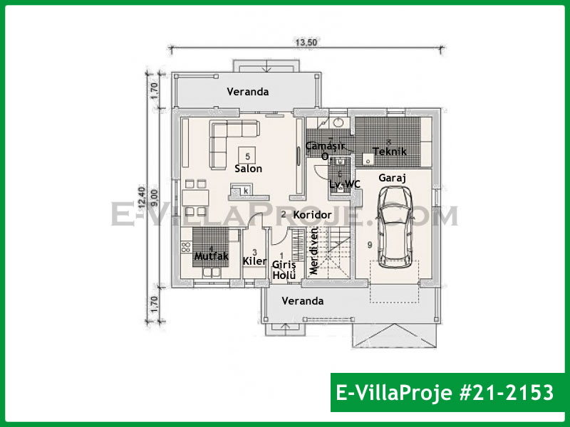 Ev Villa Proje #21 - 2153 Çelik Ev Projesi - Görsel 2