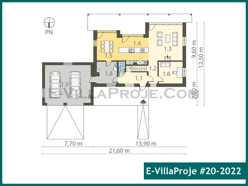 Ev Villa Proje #20 - 2022 Çelik Ev Projesi - Görsel 2
