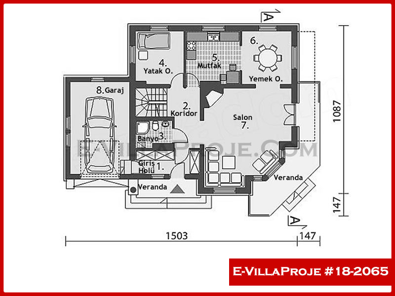 Ev Villa Proje #18 - 2065 Çelik Ev Projesi - Görsel 2