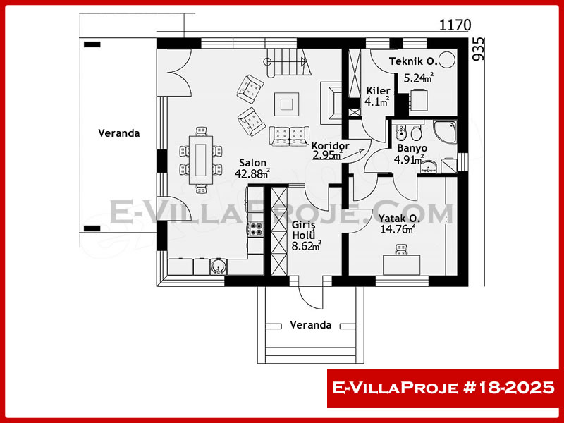 Ev Villa Proje #18 - 2025 Çelik Ev Projesi - Görsel 2