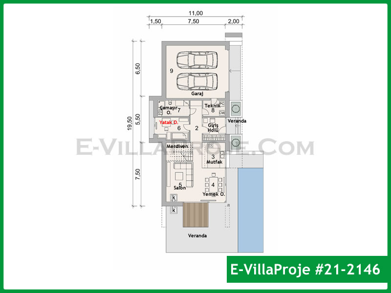 Ev Villa Proje #21 - 2146 Çelik Ev Projesi - Görsel 2