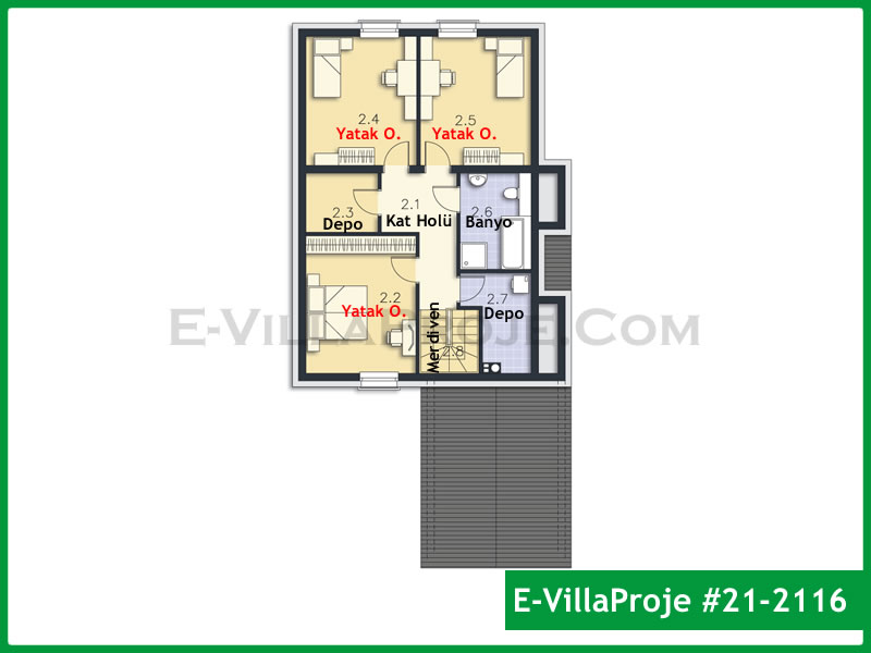 Ev Villa Proje #21 - 2116 Çelik Ev Projesi - Görsel 3
