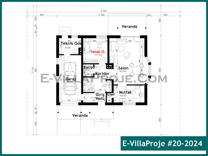 Ev Villa Proje #20 - 2024 Çelik Ev Projesi - Görsel 2