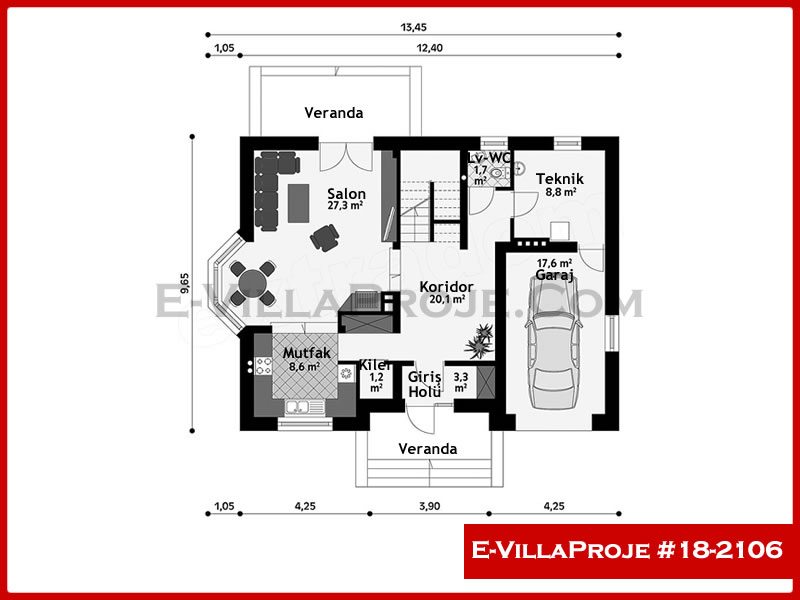 Ev Villa Proje #18 - 2106 Çelik Ev Projesi - Görsel 2