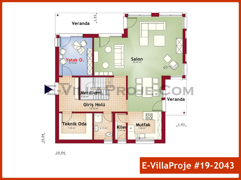 Ev Villa Proje #19 - 2043 Çelik Ev Projesi - Görsel 2