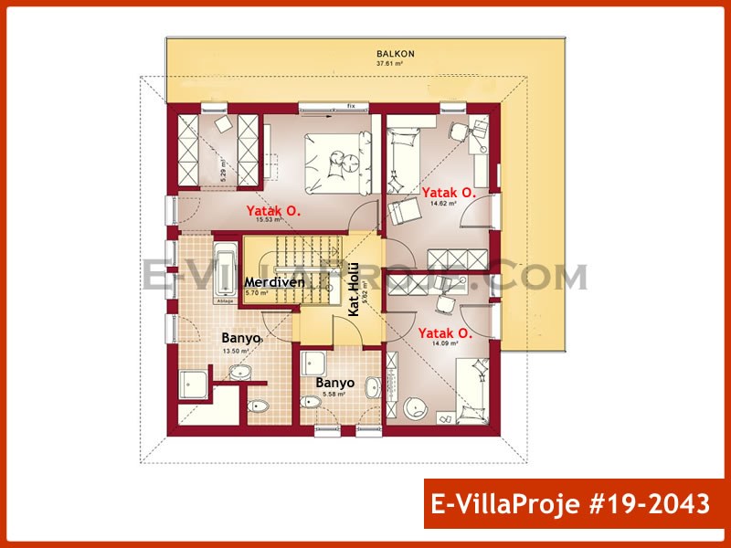 Ev Villa Proje #19 - 2043 Çelik Ev Projesi - Görsel 3