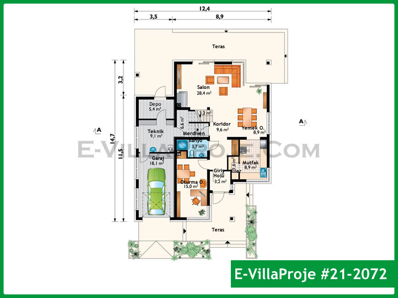 Ev Villa Proje #21 - 2072 Çelik Ev Projesi - Görsel 2