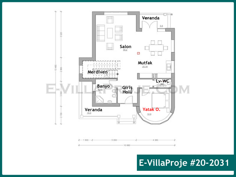 Ev Villa Proje #20 - 2031 Çelik Ev Projesi - Görsel 2