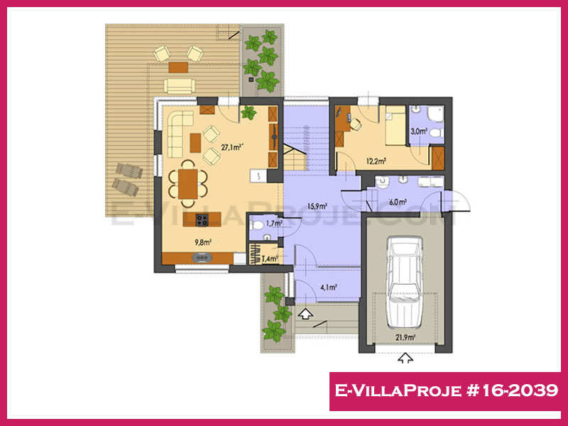 Ev Villa Proje #16 - 2039 Çelik Ev Projesi - Görsel 2