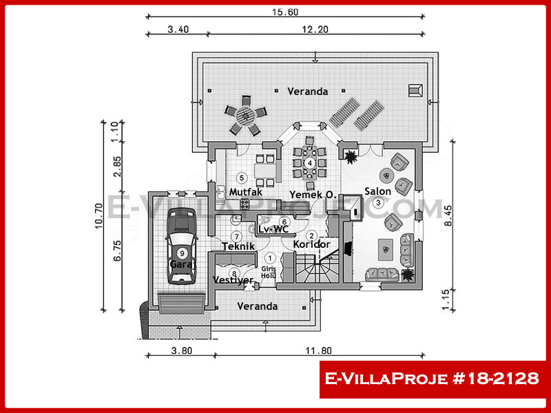 Ev Villa Proje #18 - 2128 Çelik Ev Projesi - Görsel 2