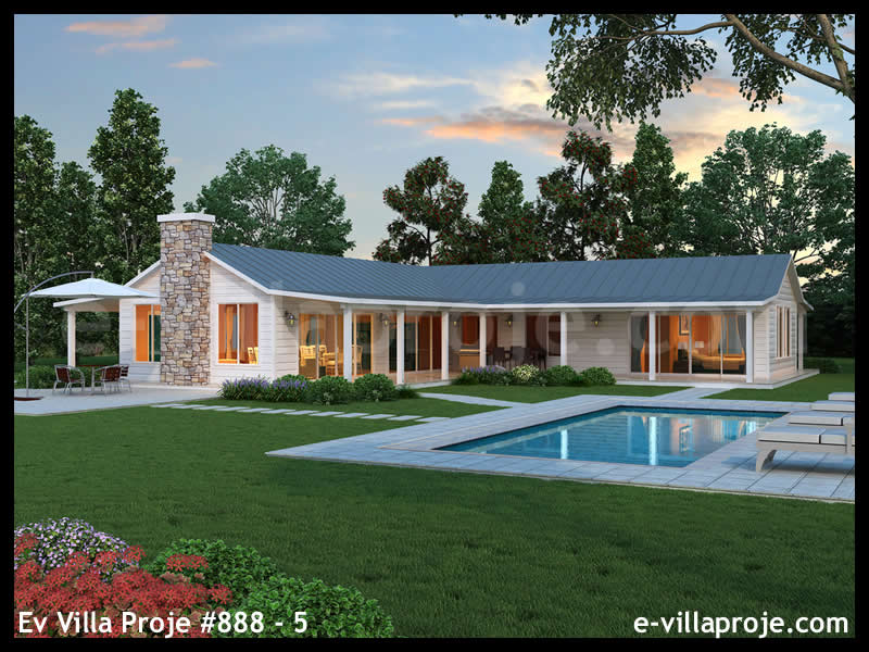 Ev Villa Proje #888 - 5 Çelik Villa Modeli ve 3D Tasarımı