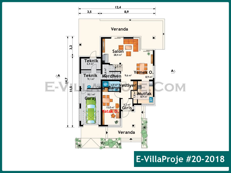 Ev Villa Proje #20 - 2018 Çelik Ev Projesi - Görsel 2