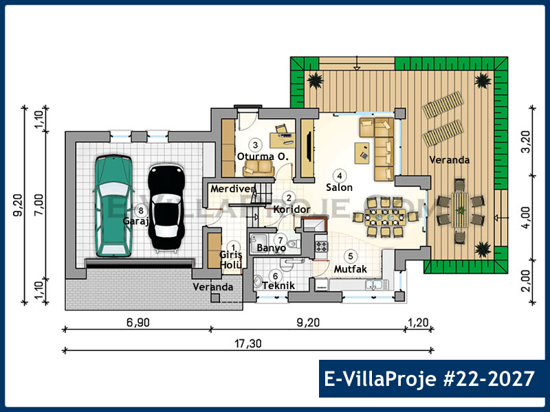 Ev Villa Proje #22 - 2027 Çelik Ev Projesi - Görsel 2